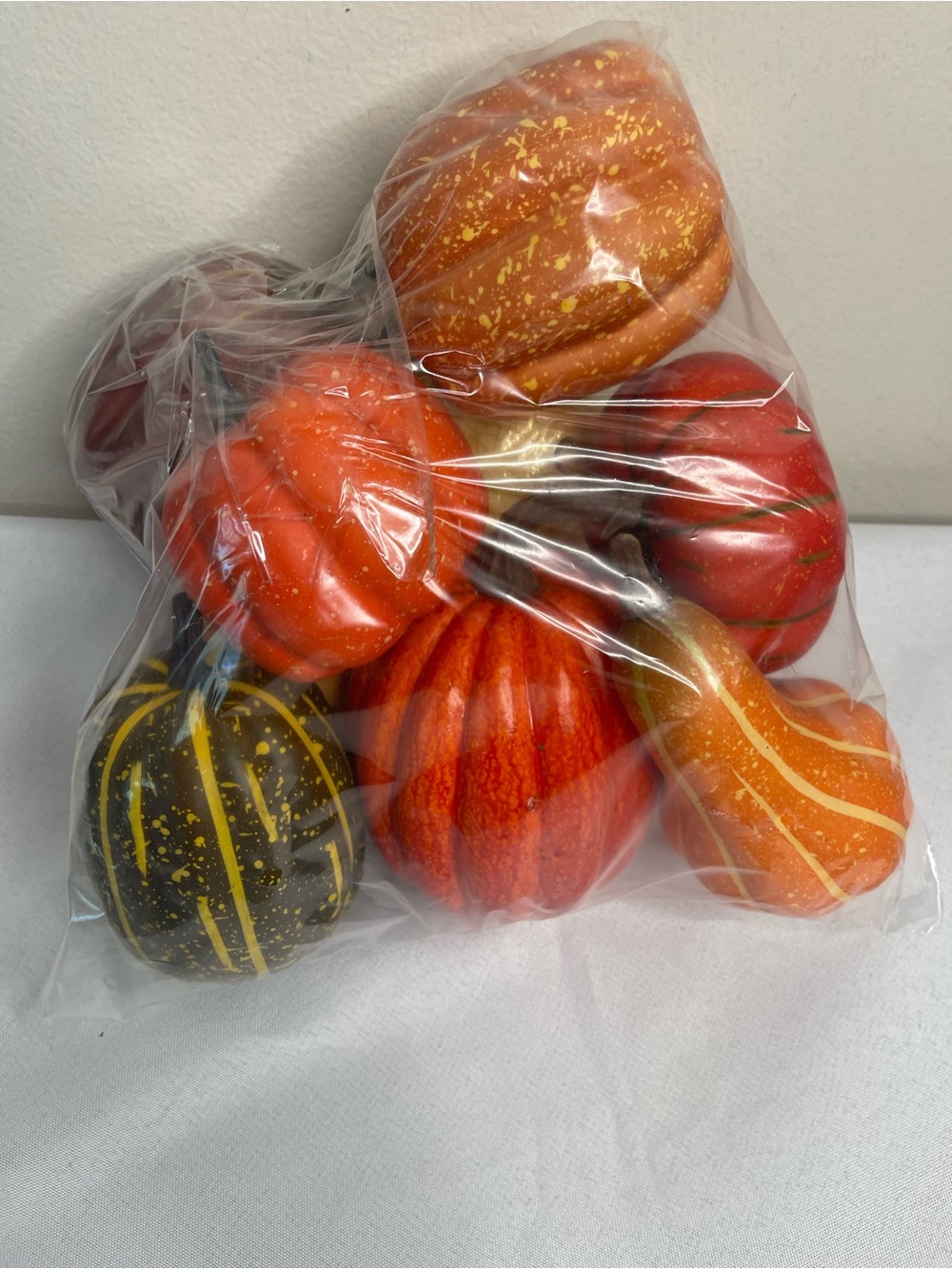Autumn Decorative Mini Gourd Set - Orange & Brown